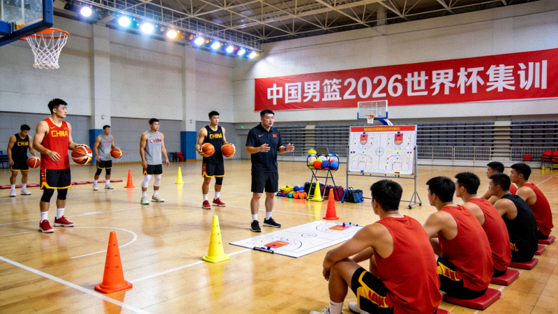 中国男篮备战2026年男篮世界杯的集训现场照片